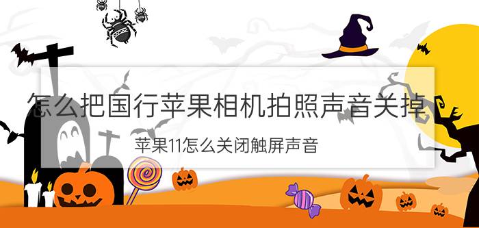 怎么把国行苹果相机拍照声音关掉 苹果11怎么关闭触屏声音？